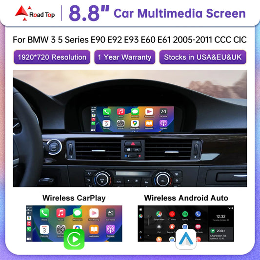 Road Top Touch Screen CarPlay Radio for BMW 3 Series