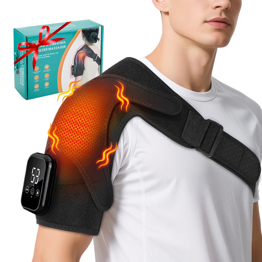 Hailicare Electric Heating Shoulder Brace With Vibration Massage Hot Compress