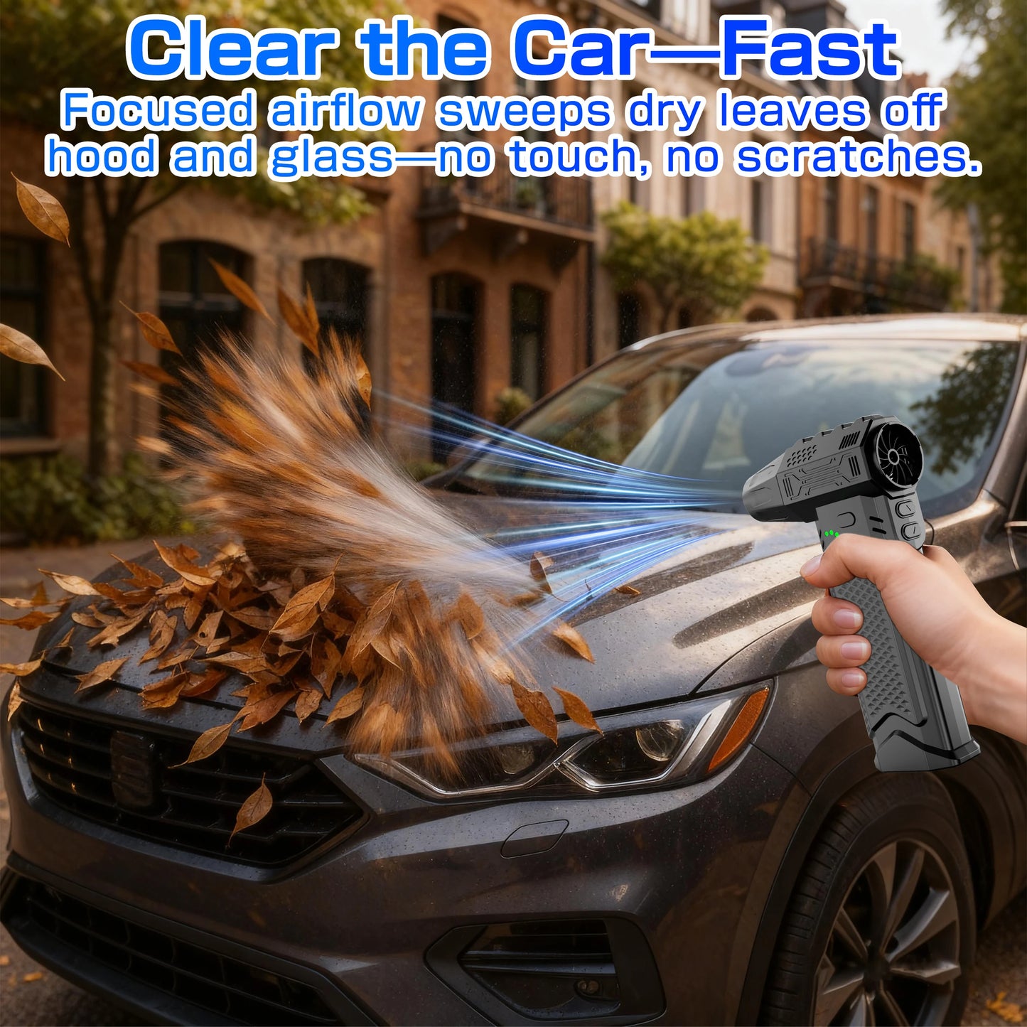 Turbo Electric Portable Car Vacuum Cleaner Jet Fan Blower Tool