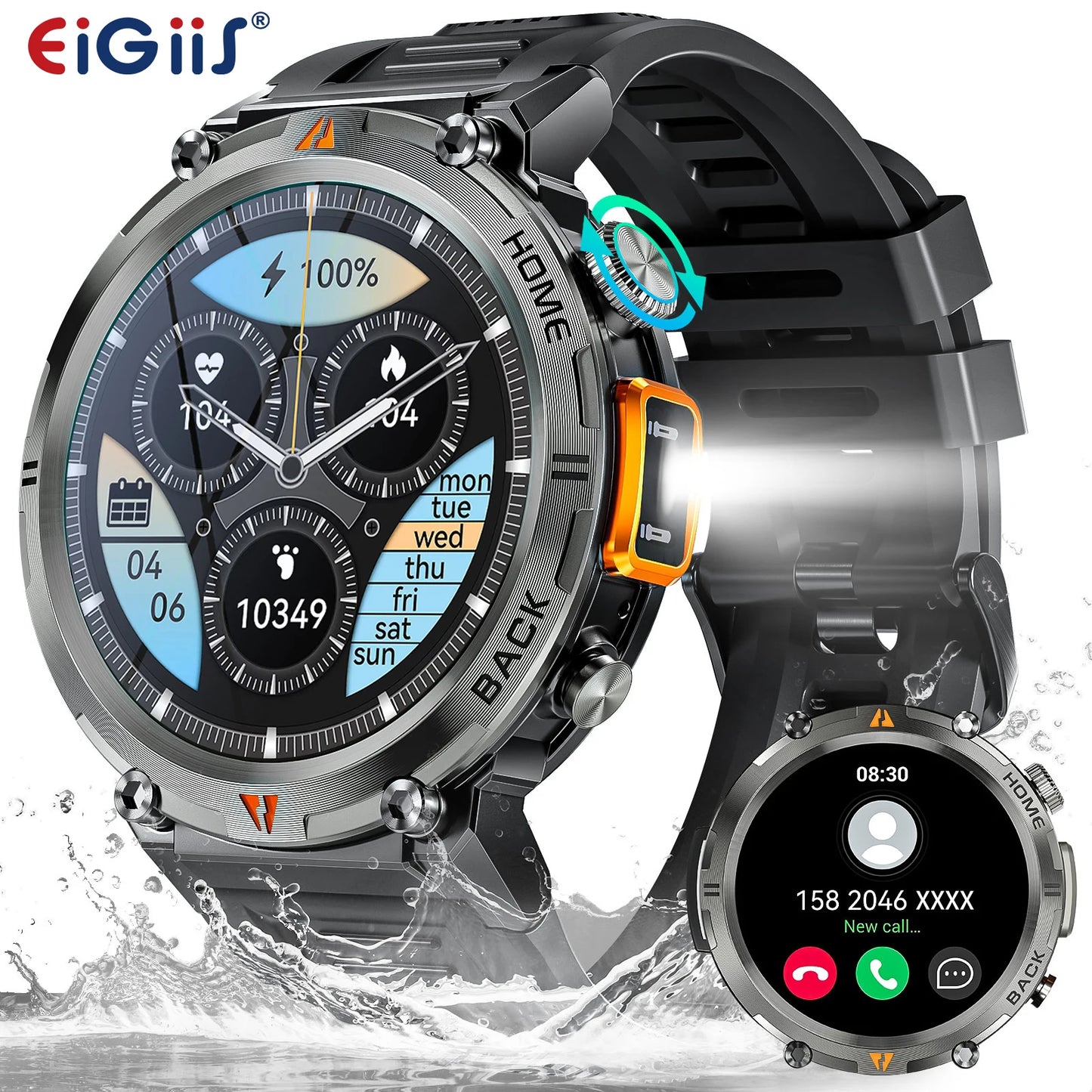 EIGIIS KE3 Smartwatch With Health Monitor And Bluetooth Calling