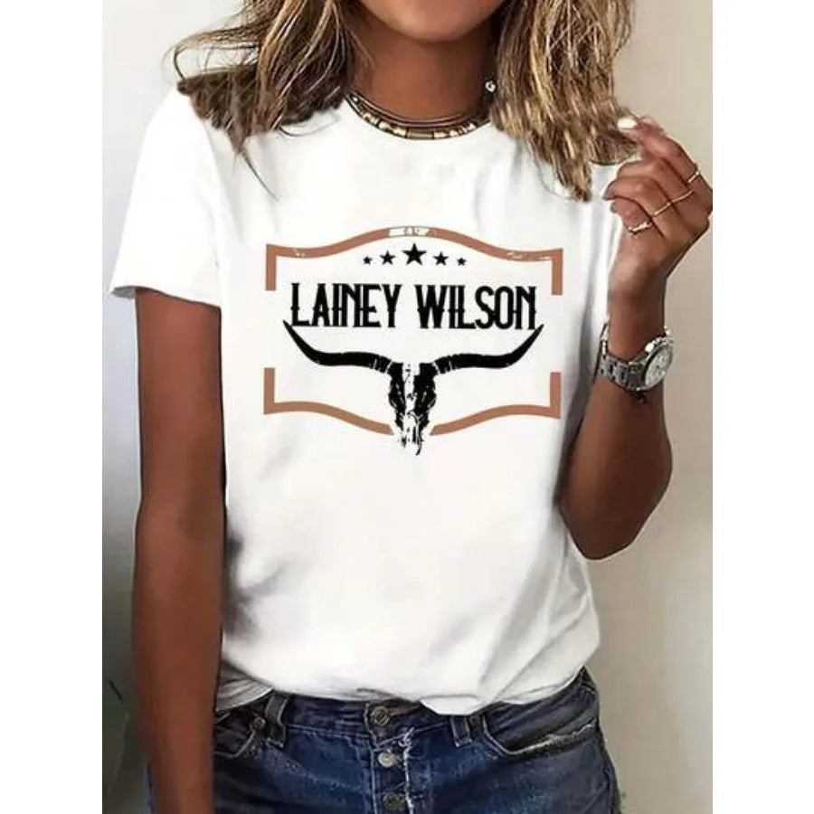 Fashion Forward Womens Short Sleeve Cotton Tee Print