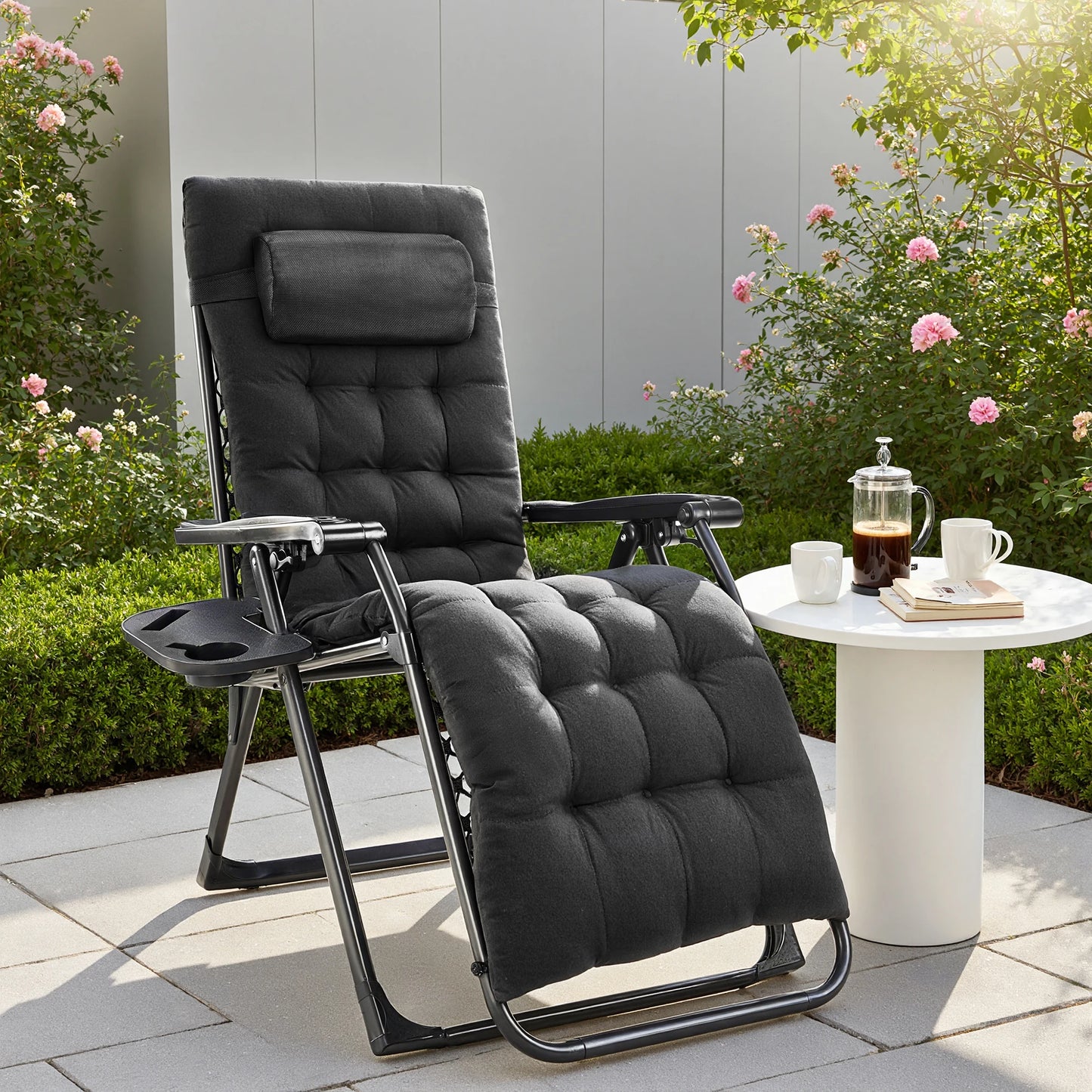 JHK Zero Gravity Two Pack Portable Patio Recliners