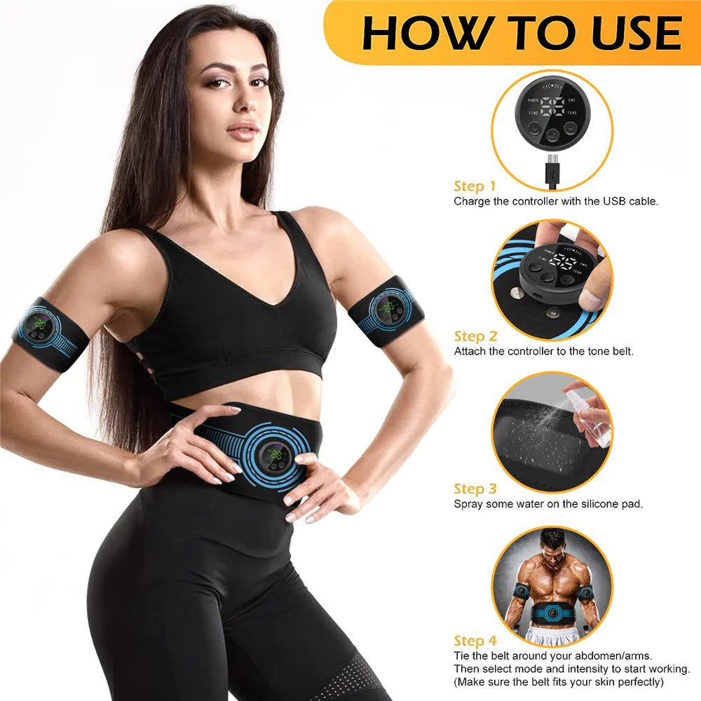 Brangdy EMS Muscle Toner Belt Abdominal Shaping Waist
