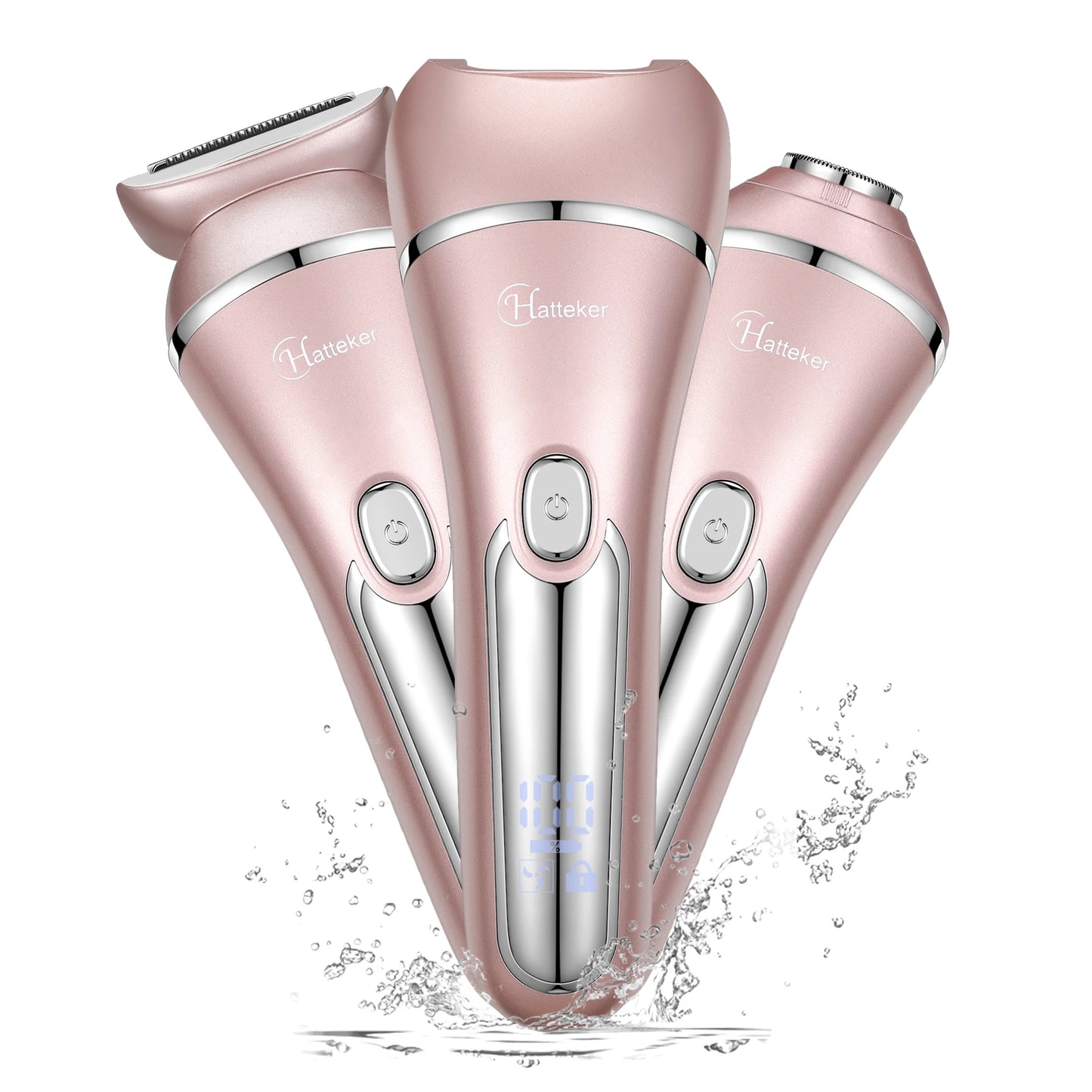 Hatteker 3 in 1 Epilator for Women USB Rechargeable Hair Removal