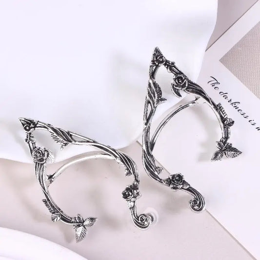 Gothic Elf Metal Ear Cuffs Clip Earrings 2 Pack Gift