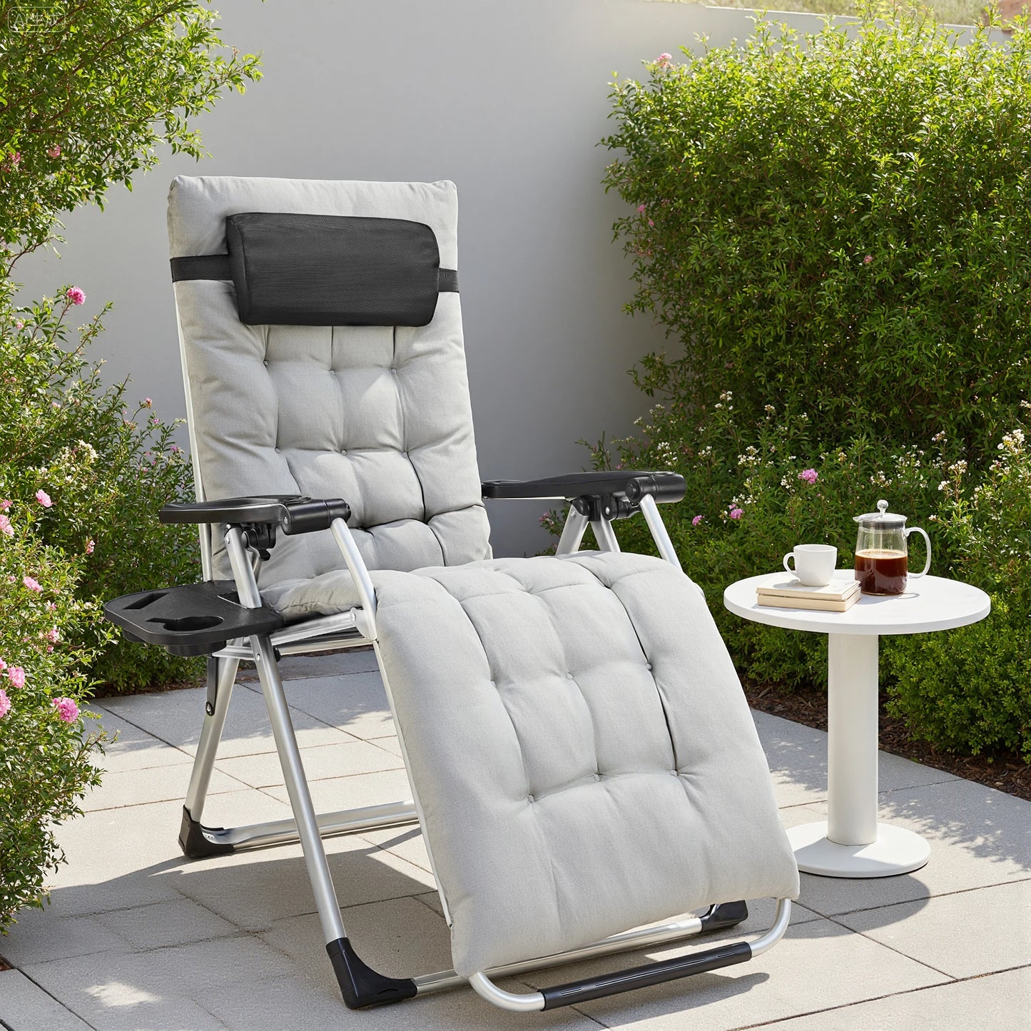 JHK Zero Gravity Two Pack Portable Patio Recliners