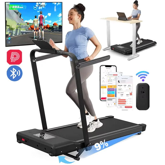 Superun Walking Pad Treadmill Under Desk With 9 Percent Incline