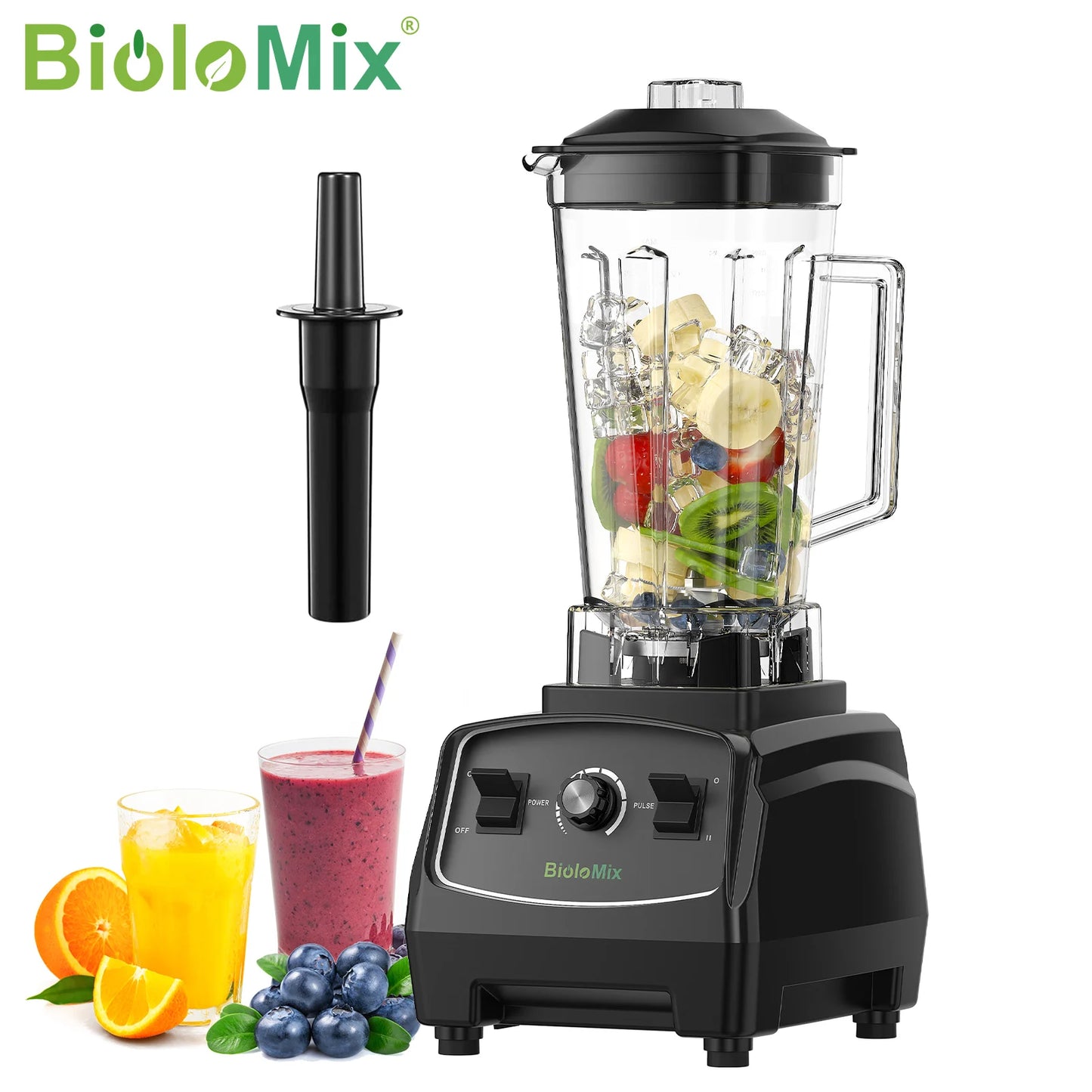 Biolomix 3HP 2200W Heavy Duty Blender Mixer Juicer Commercial Grade