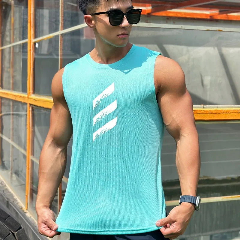 Men's Summer Mesh Sleeveless Athletic Tank Top Vest