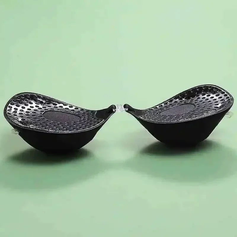 Invisible Strapless Silicone Nipple Tape Bra Reusable Push Up Adhesive