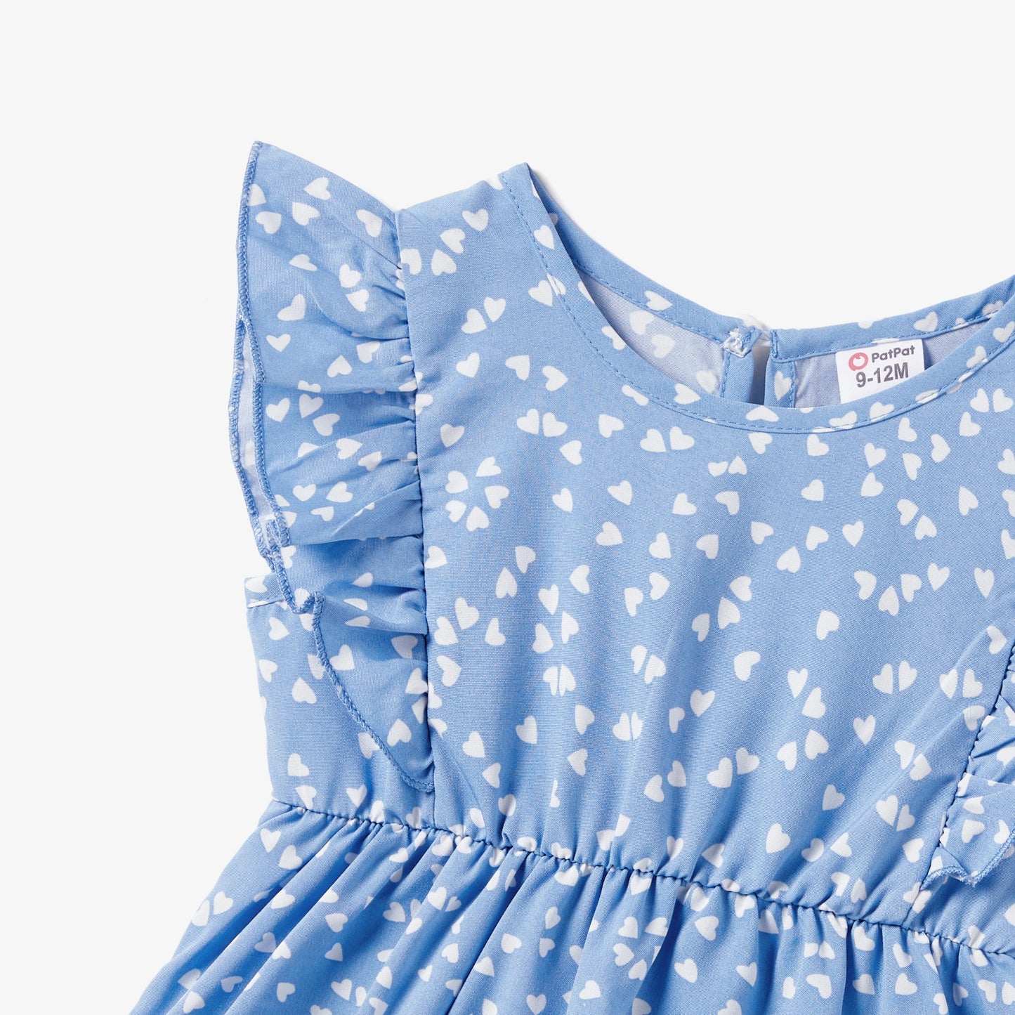 PATPAT Matching Mother Daughter Dot Print Ruffle Dress Set