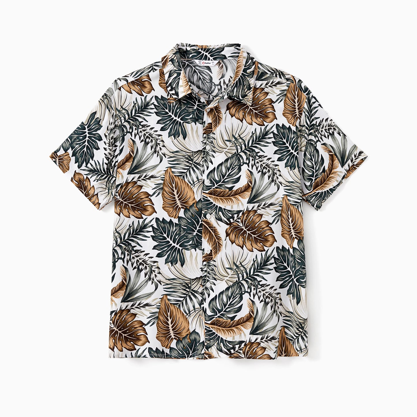 PATPAT Family Matching Sets Leaf Pattern Beach Shirt Co Ord