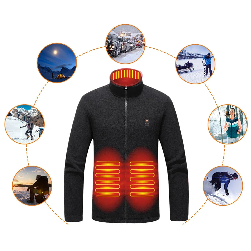 Nine Heated Zones USB Charging Heated Jacket Waterproof