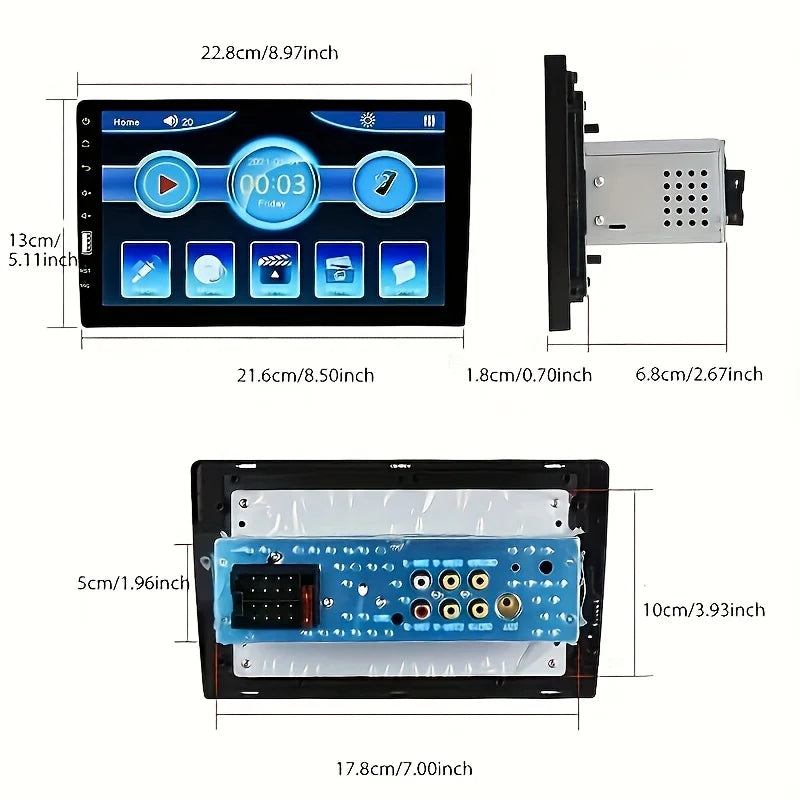 PODOFO Car MP5 Player Touch Screen Mirror Link FM AUX