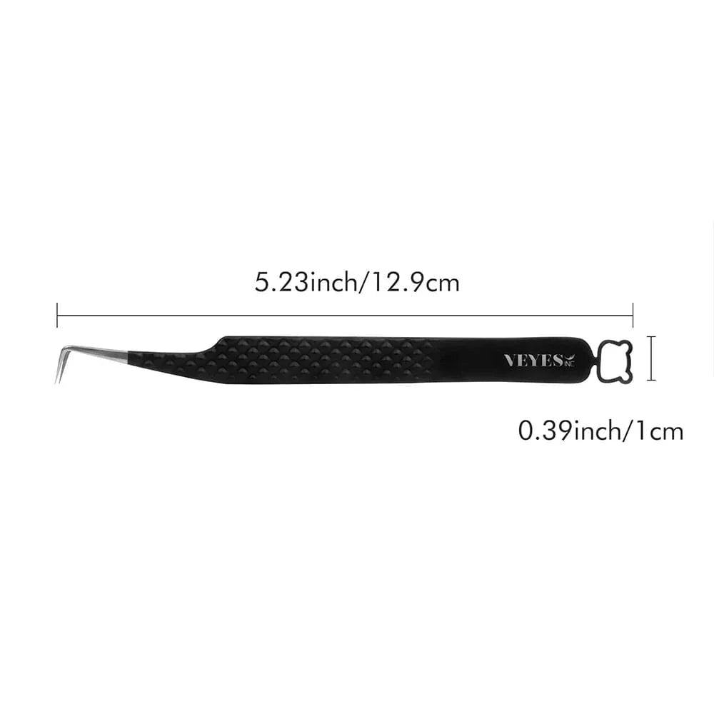 VEYES INCH Noir No 1 Fiber Lash Tweezers 90 Degree