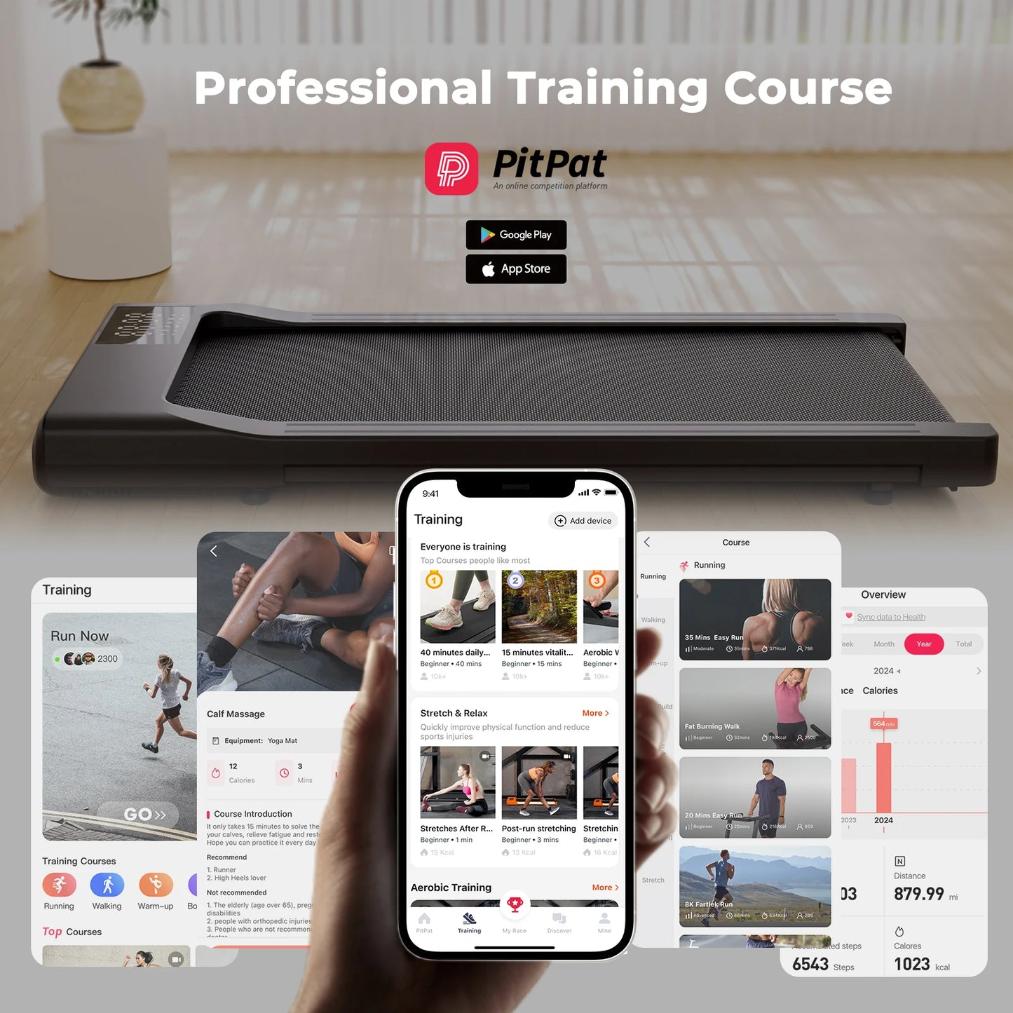 NONE 2in1 Treadmill for Home and Office with Remote LCD