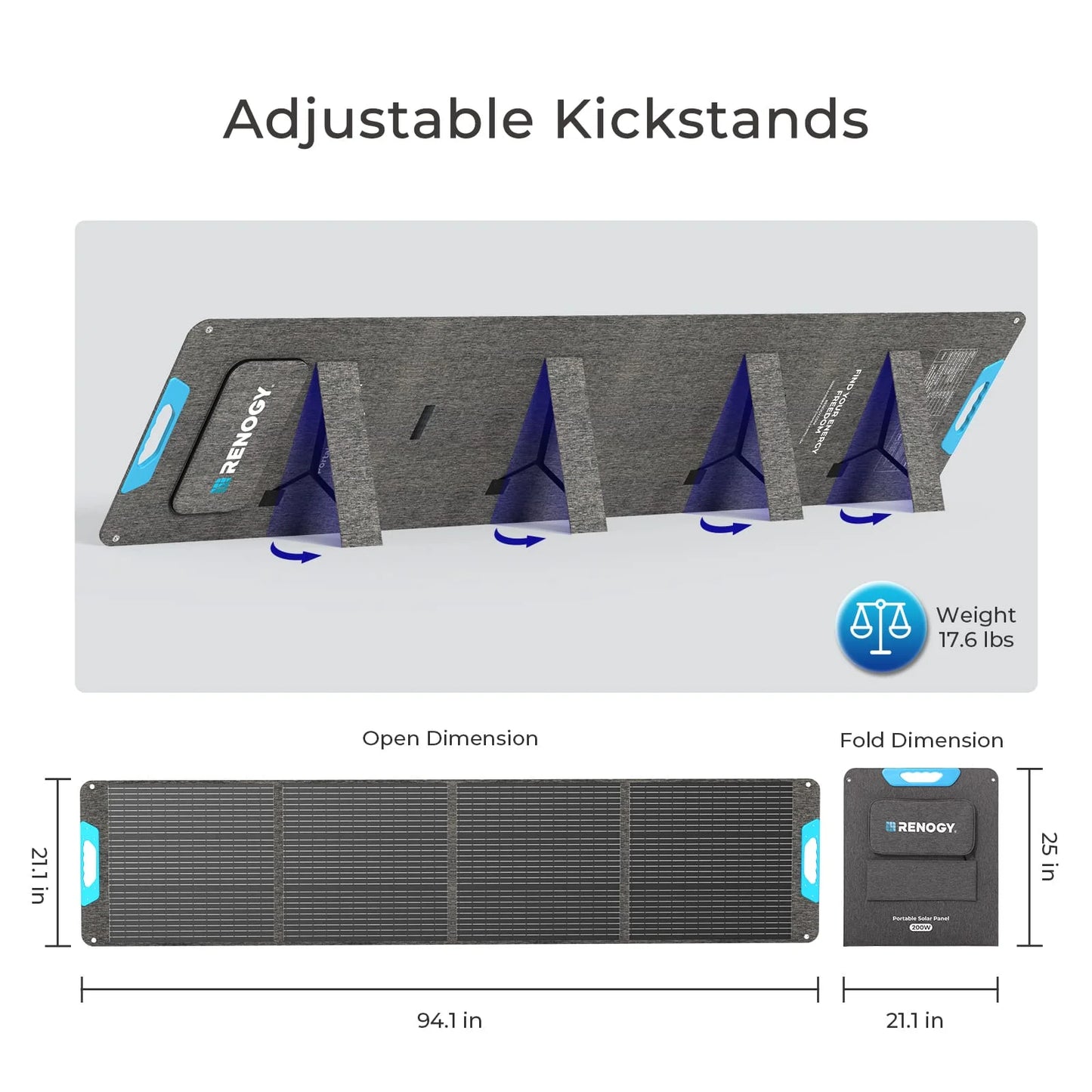 Renogy 200W Portable Solar Panel IP65 Foldable Power Backup
