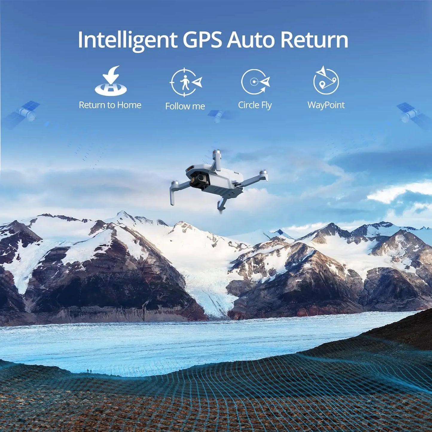 Potensic Atom SE Drone With GPS Auto Return 4K Video EIS Single Axis Gimbal Waypoint Flight Follow Me
