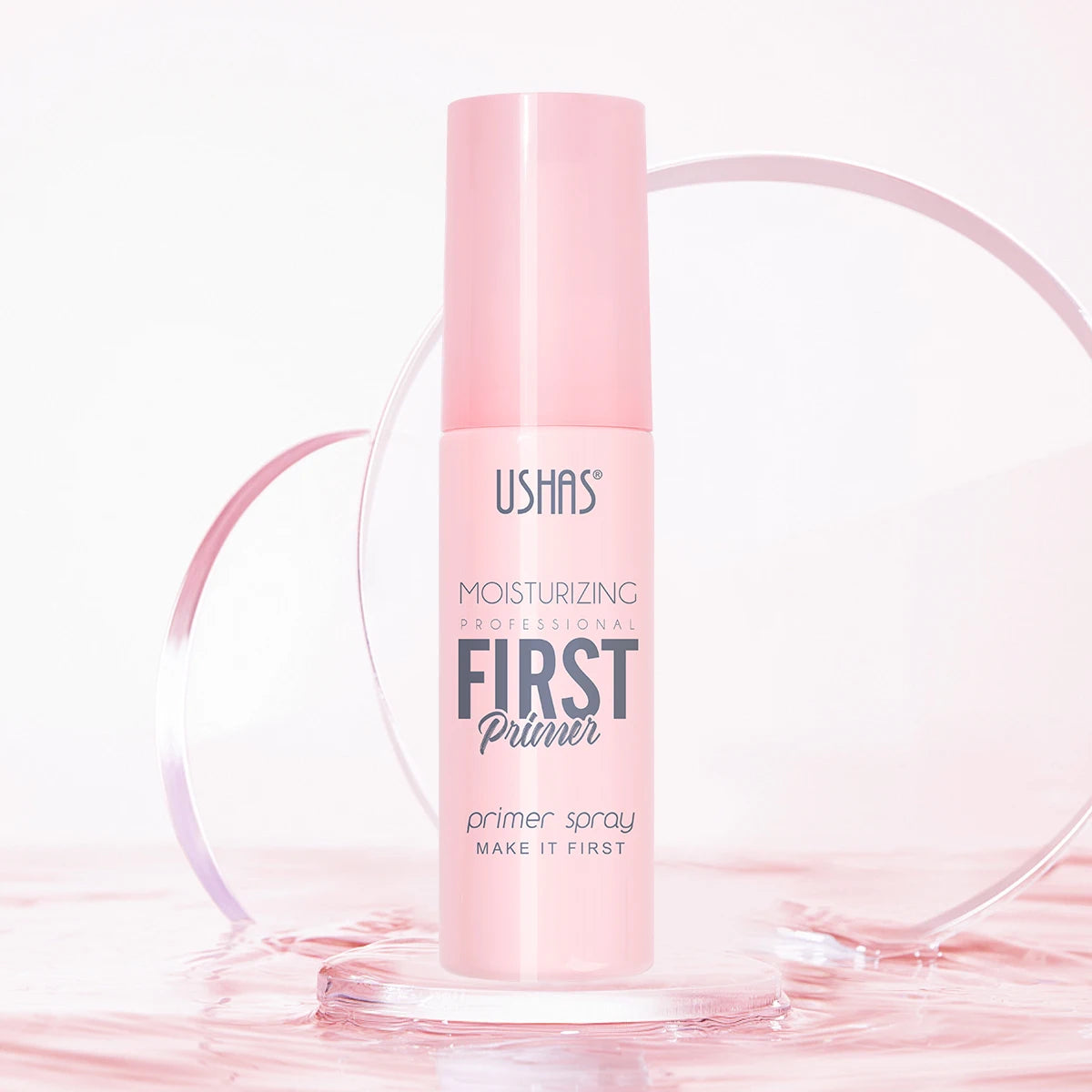 Ushas, Quick Setting Spray - Long-lasting, fade-resistant foundation sealant, moisturizing primer - Illuminates and controls oil