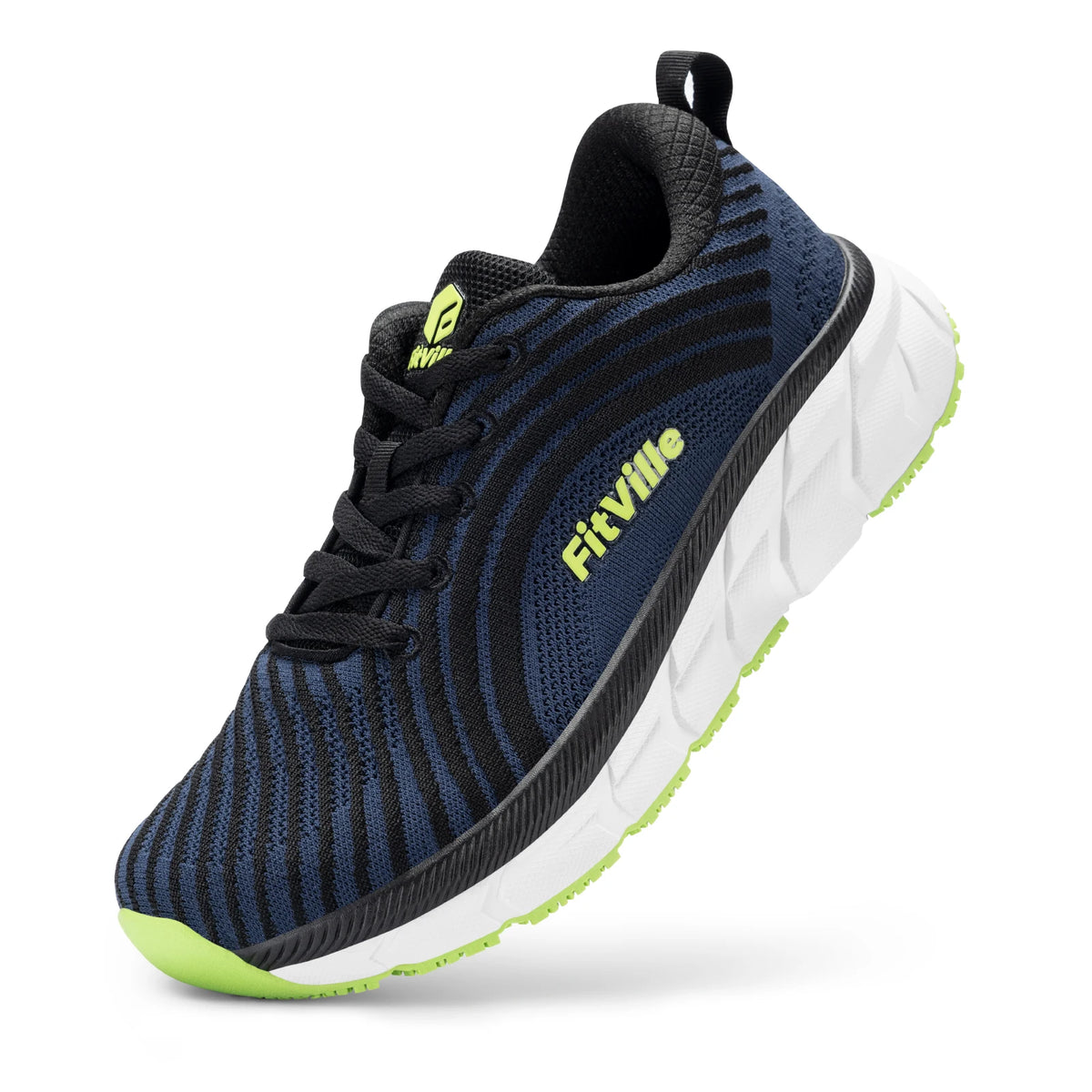 FitVille Men's Wide Toe Box Cushioned Non Slip Running Shoes