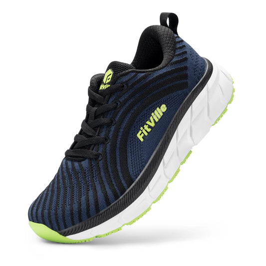 FitVille Men's Wide Toe Box Cushioned Non Slip Running Shoes