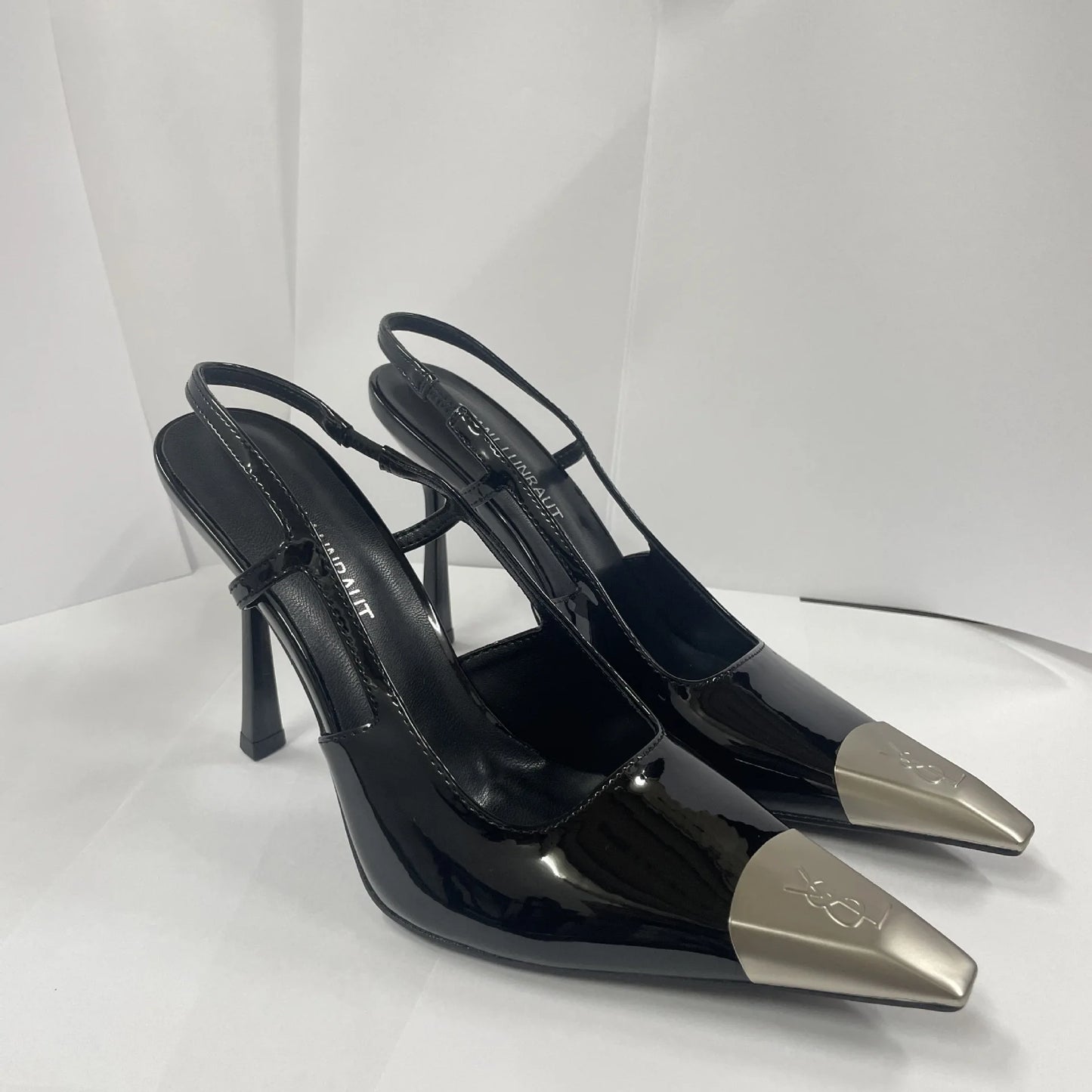 Pointed Toe Stiletto Sandals With Single Strap Slingback Heels