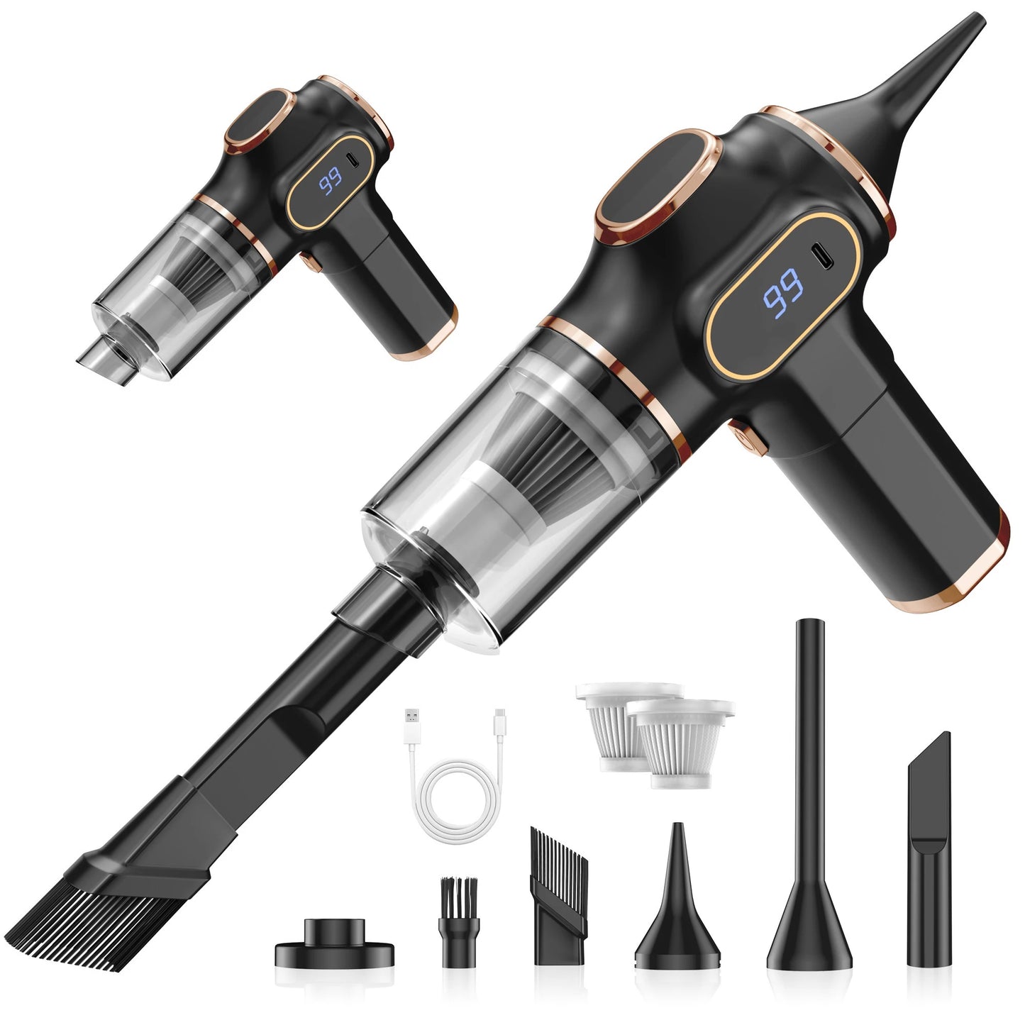 Wireless Car Vacuum Cleaner Portable High Power Office Carpet Sofa