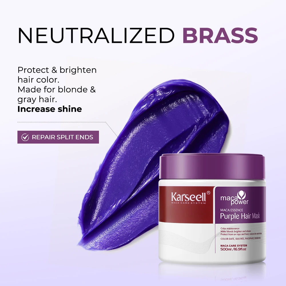 Karseell Hair Mask For Brass Neutralization On Highlighted Hair