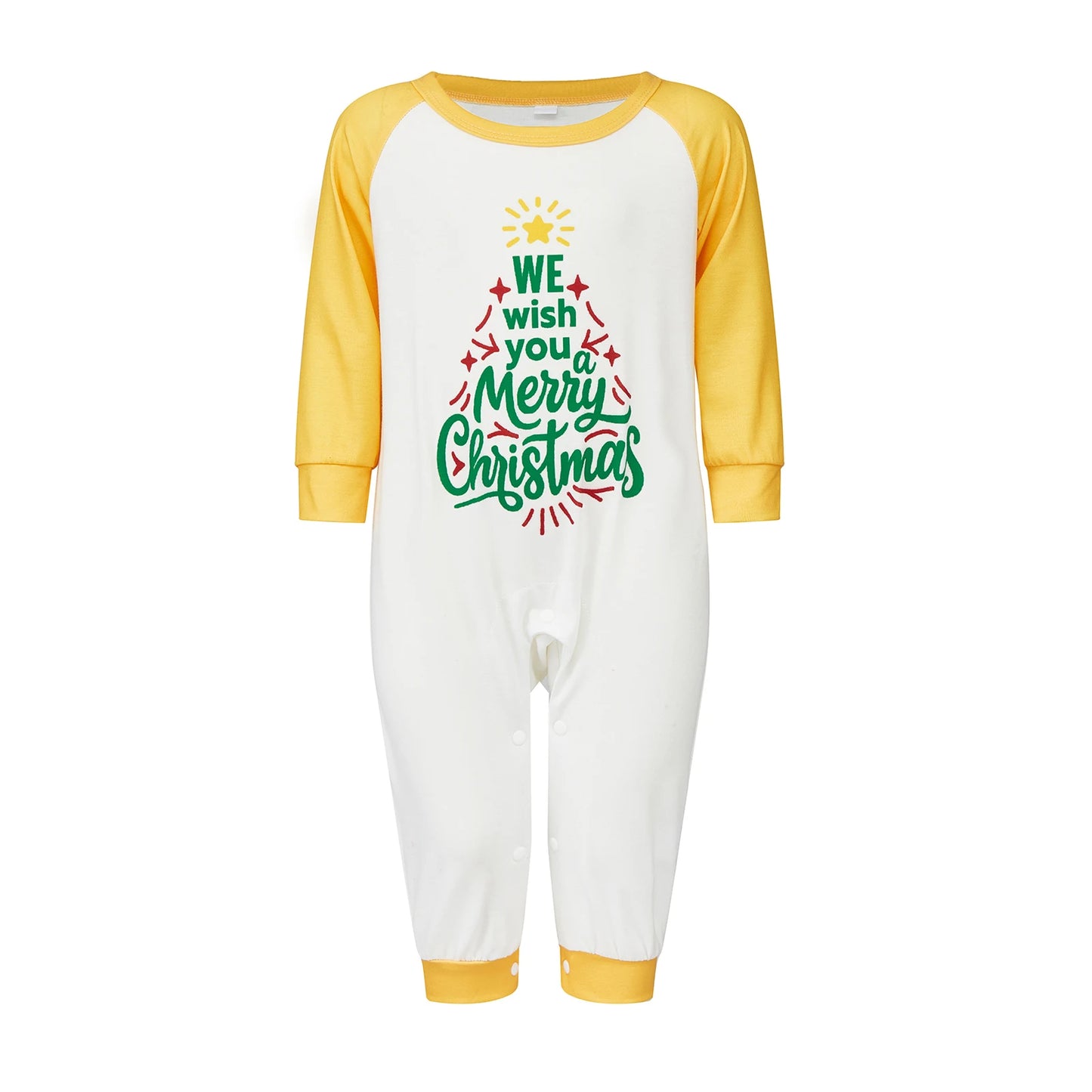 Family Christmas Pajamas With Festive Letter Tops And Plaid Pants