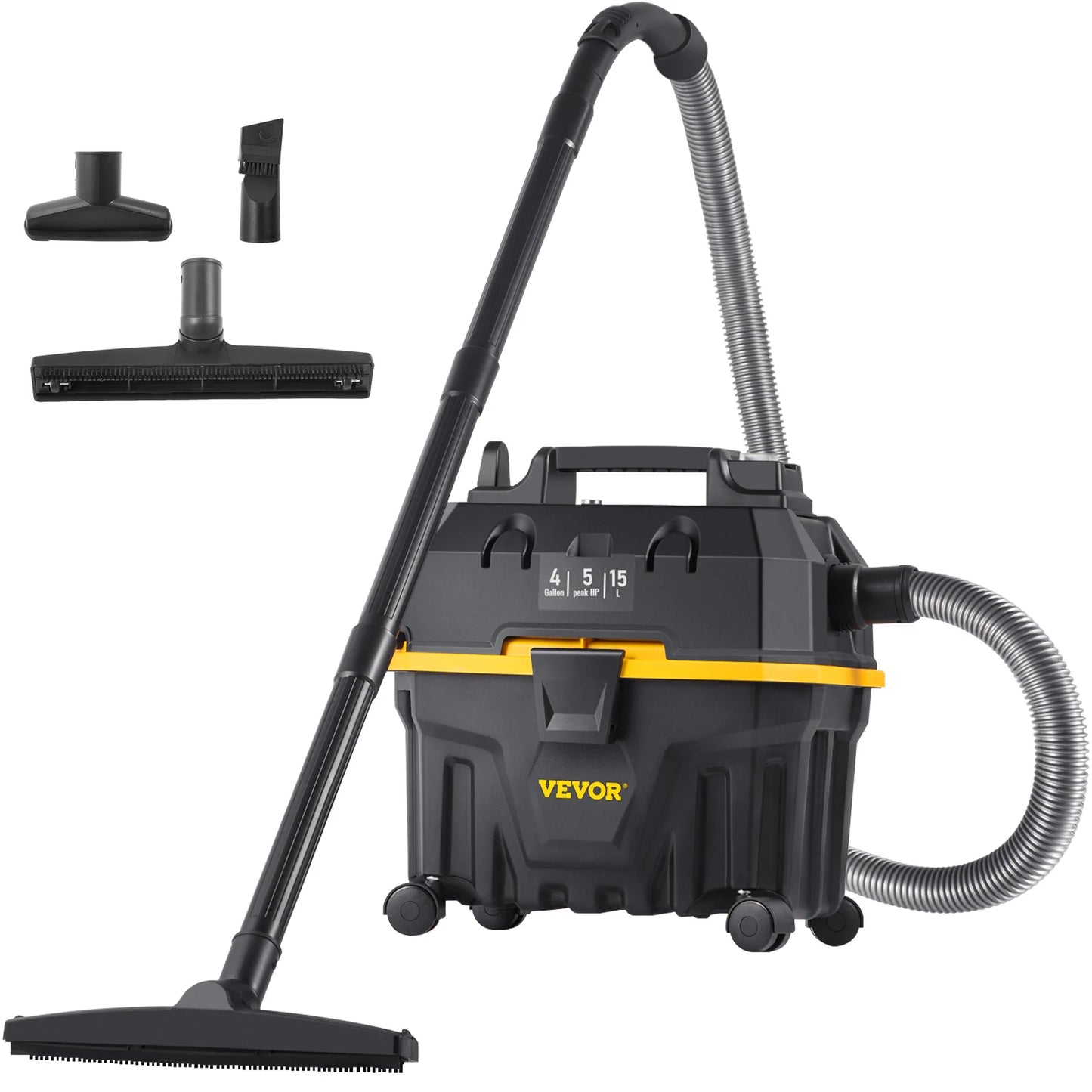 SucceBuy Portable Wet and Dry Vacuum Cleaner 1200W Power