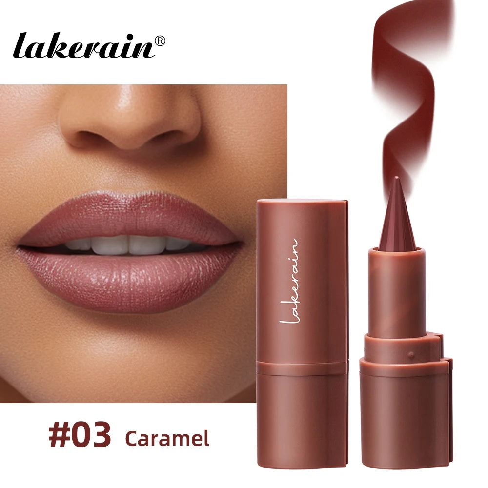 Lakerain Lip Liner Lipstick Pen Long Lasting Waterproof Gradient Quick Drying 2 IN 1 Lip Liner & Lipstick Sexy Matte Cosmetic