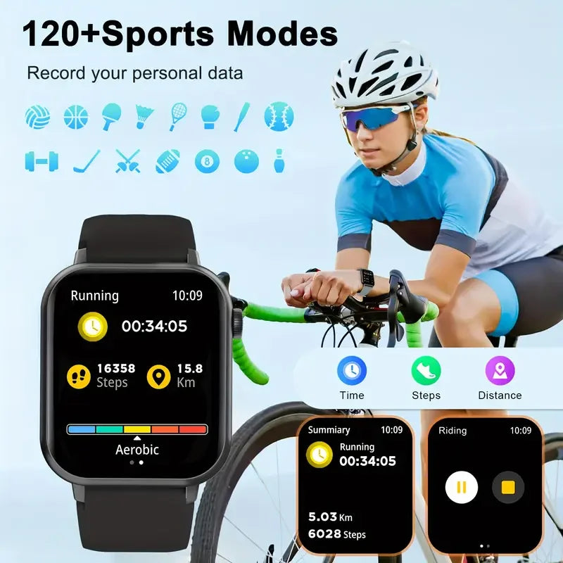 LAXASFIT Waterproof Smartwatch With Bluetooth Calling And Voice Assistant Features