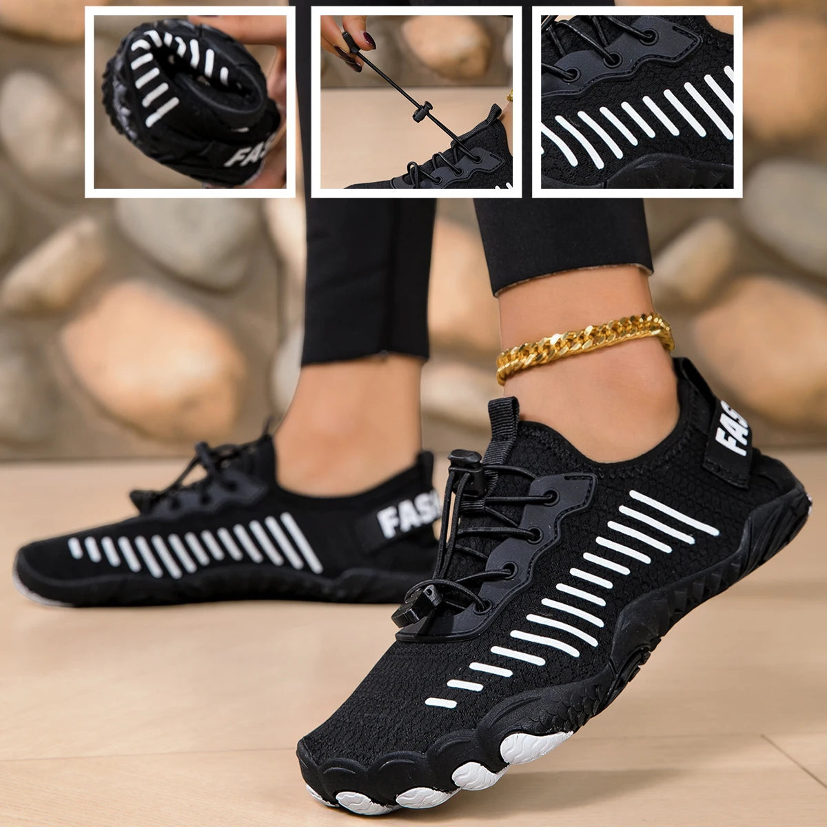 Women Barefoot Water Shoes Quick Dry Non Slip Aqua Sneakers