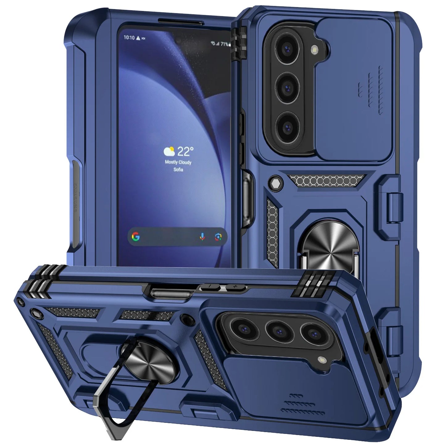 WeFor Samsung Galaxy Z Fold Case With Slide Lens Protector