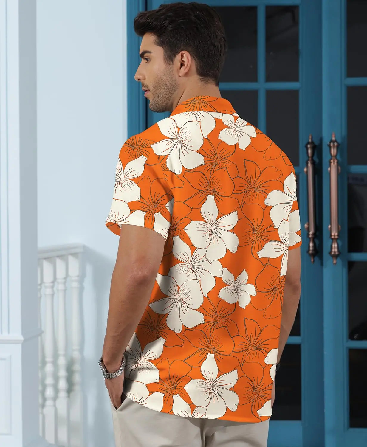 KYKU Hawaiian Shirt For Men Beach Vacation Button-Down Short Sleeve