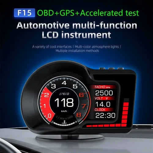 Hign Concerned OBD GPS HUD Dual System Speedometer RPM