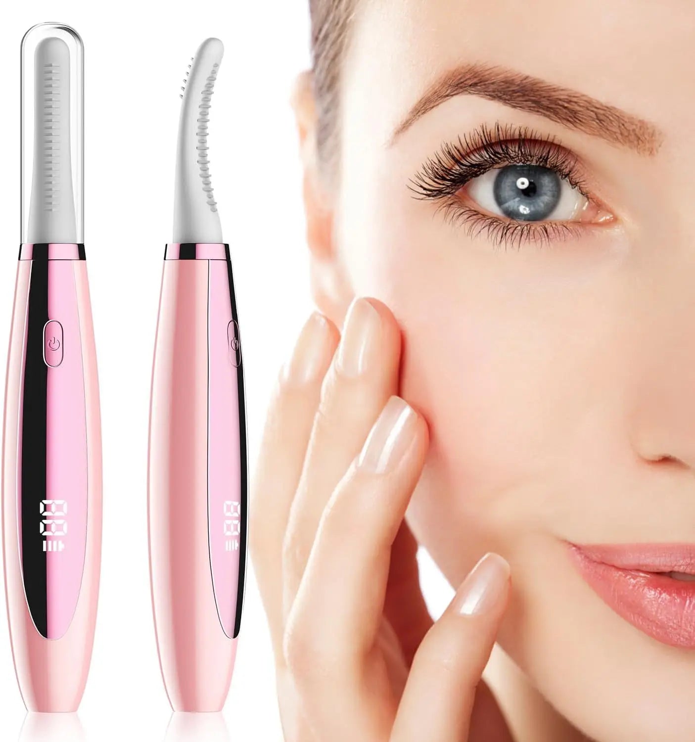 Electric Heated Lash Curler USB Rechargeable Eyelash Kit Portable