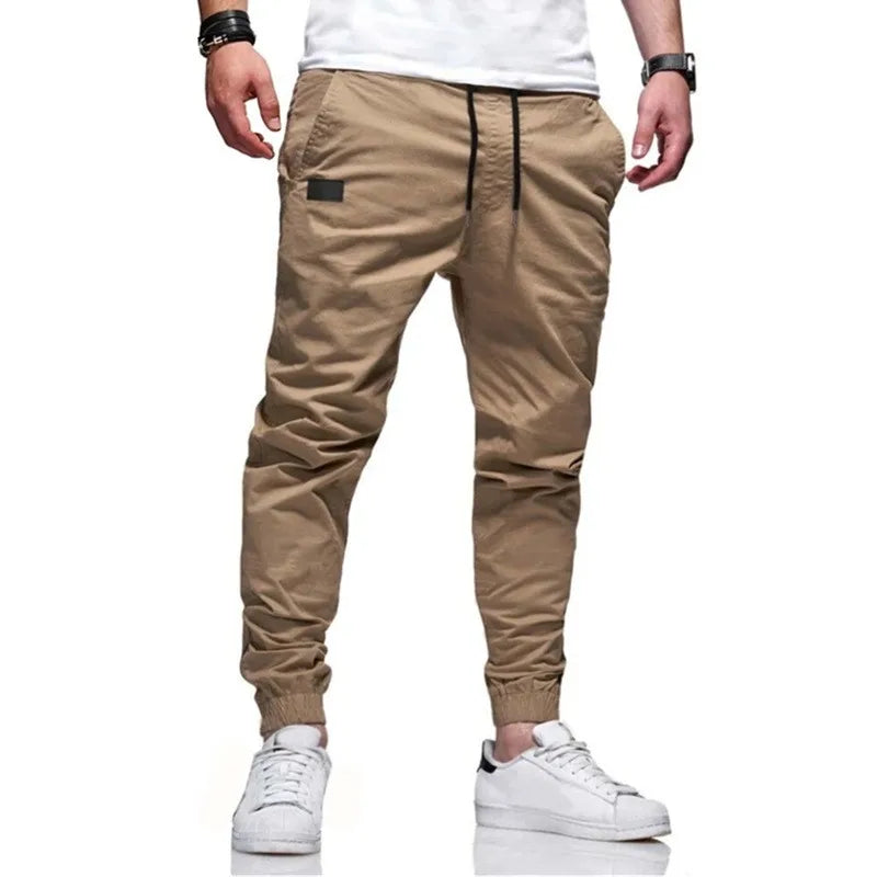 Men's Slim Jogger Pants With Cargo Pockets Casual Sportswear