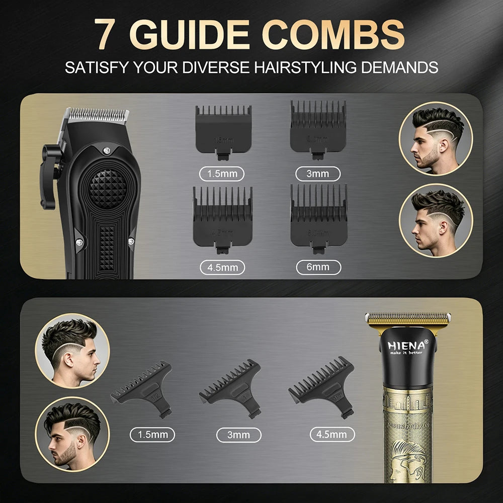 HIENA 3-In-1 Trimmer Kit For Men Hair Clipper Beard Shaver