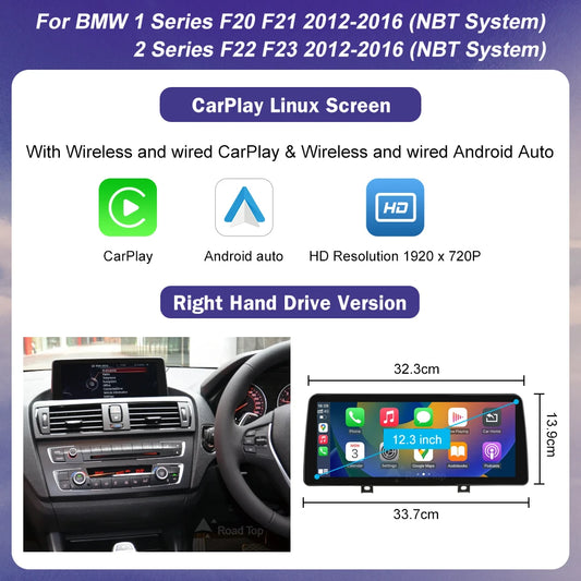 Road Top Ultra Touch Screen CarPlay Android Auto for BMW