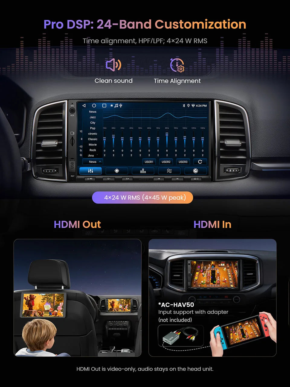 ATOTO Android Car Stereo A5L CarPlay Compatible High Resolution