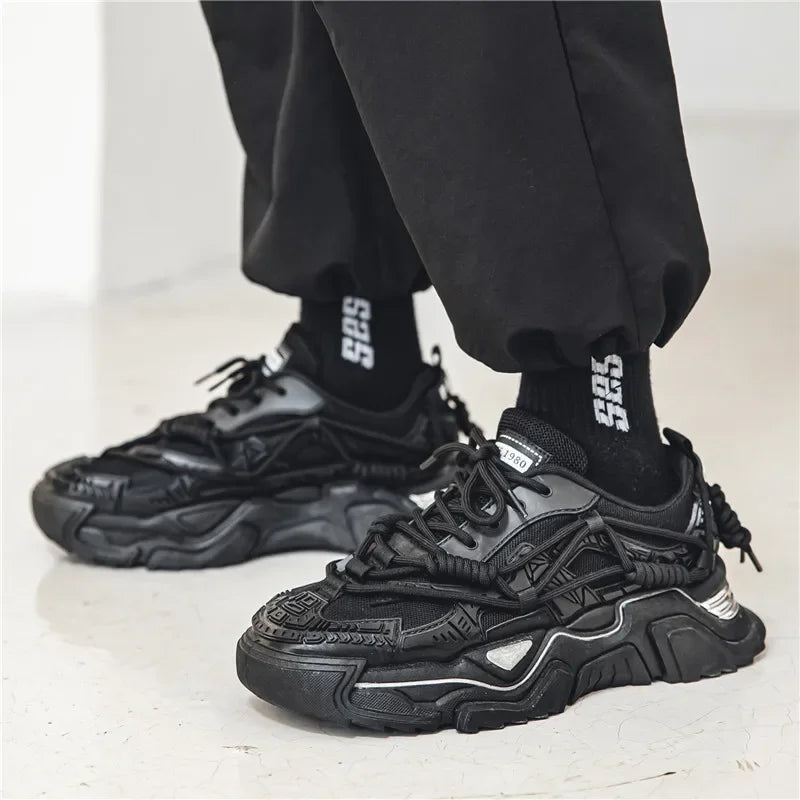 Men's Casual Mesh Sneakers Thick Sole Comfort Leisure Shoes
