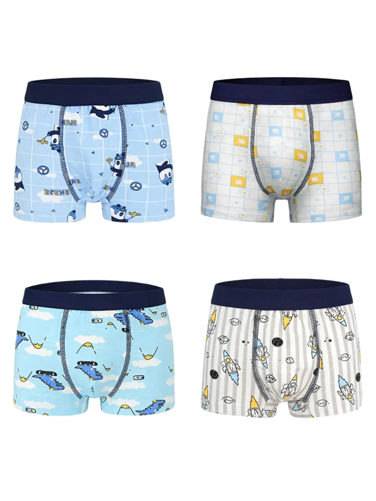 ZEKSAF Boys Cotton Underwear 20 Pack Soft and Breathable Kids Boxer Briefs Size 4-13