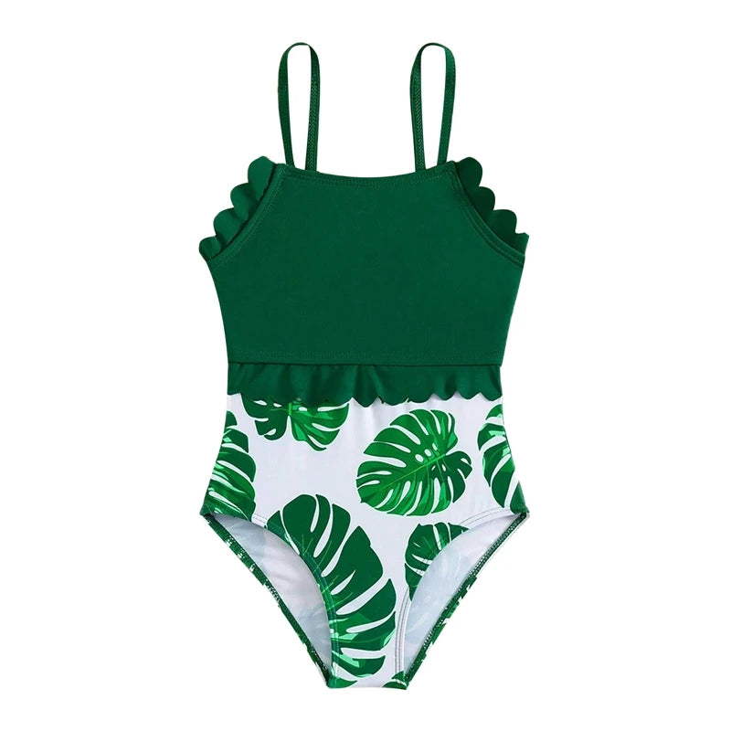 Tropical Family Matching Swimwear Set For Mom Dad Kids Romper