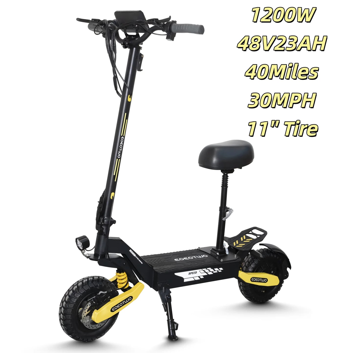 EOEOTWO 1200W Off Road Electric Scooter 48V Long Range 30MPH