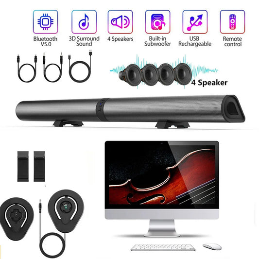 Sound Bar TV System Bluetooth Wireless Subwoofer Home Theater Speaker