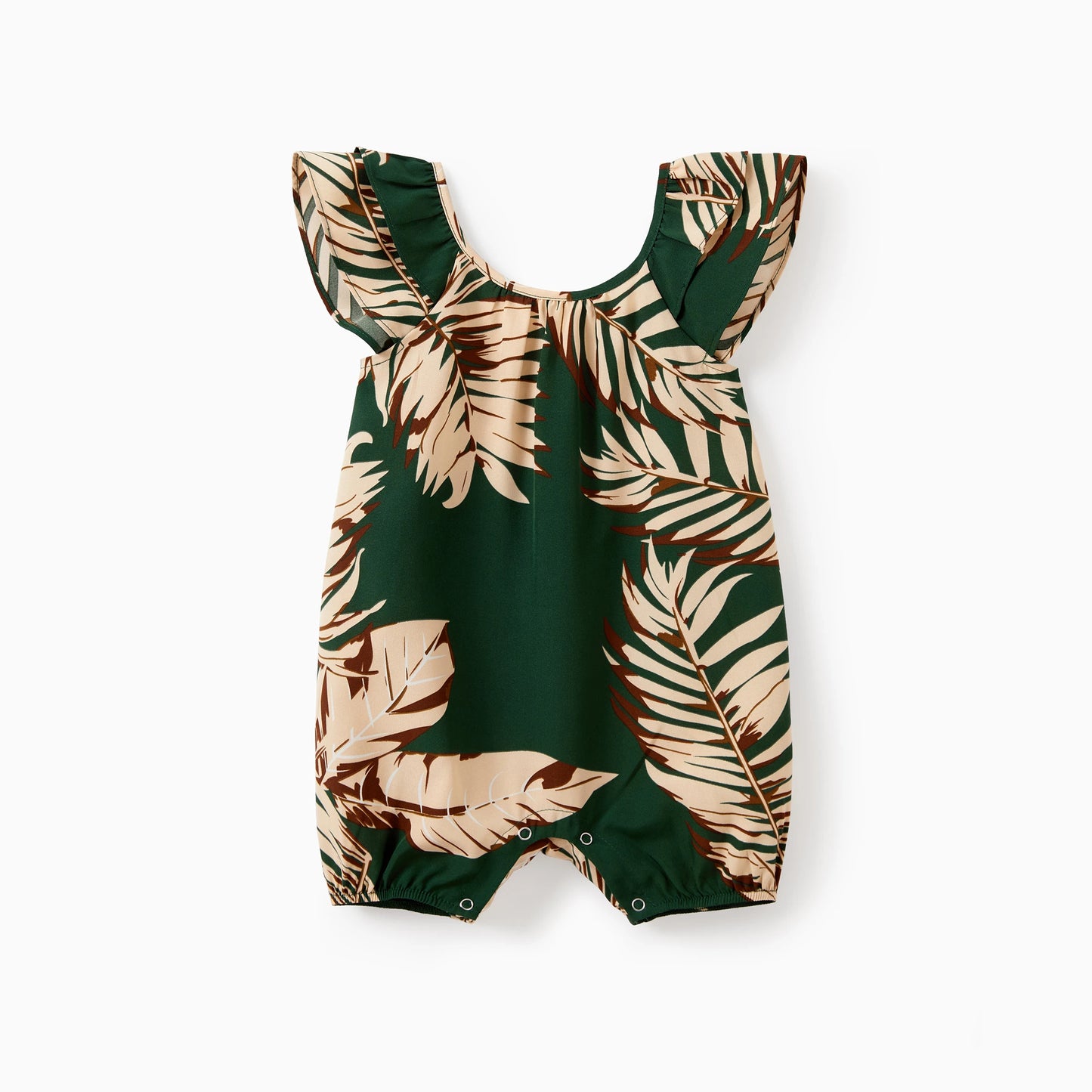 PATPAT Family Matching Tropical Leaf Print Hawaiian Vacation Outfit Set