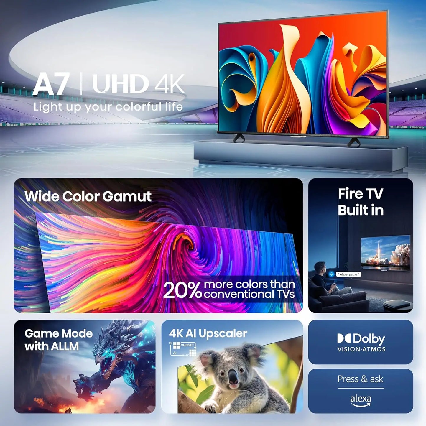 4K UHD Smart TV With Alexa Remote HDR10 Dolby Vision