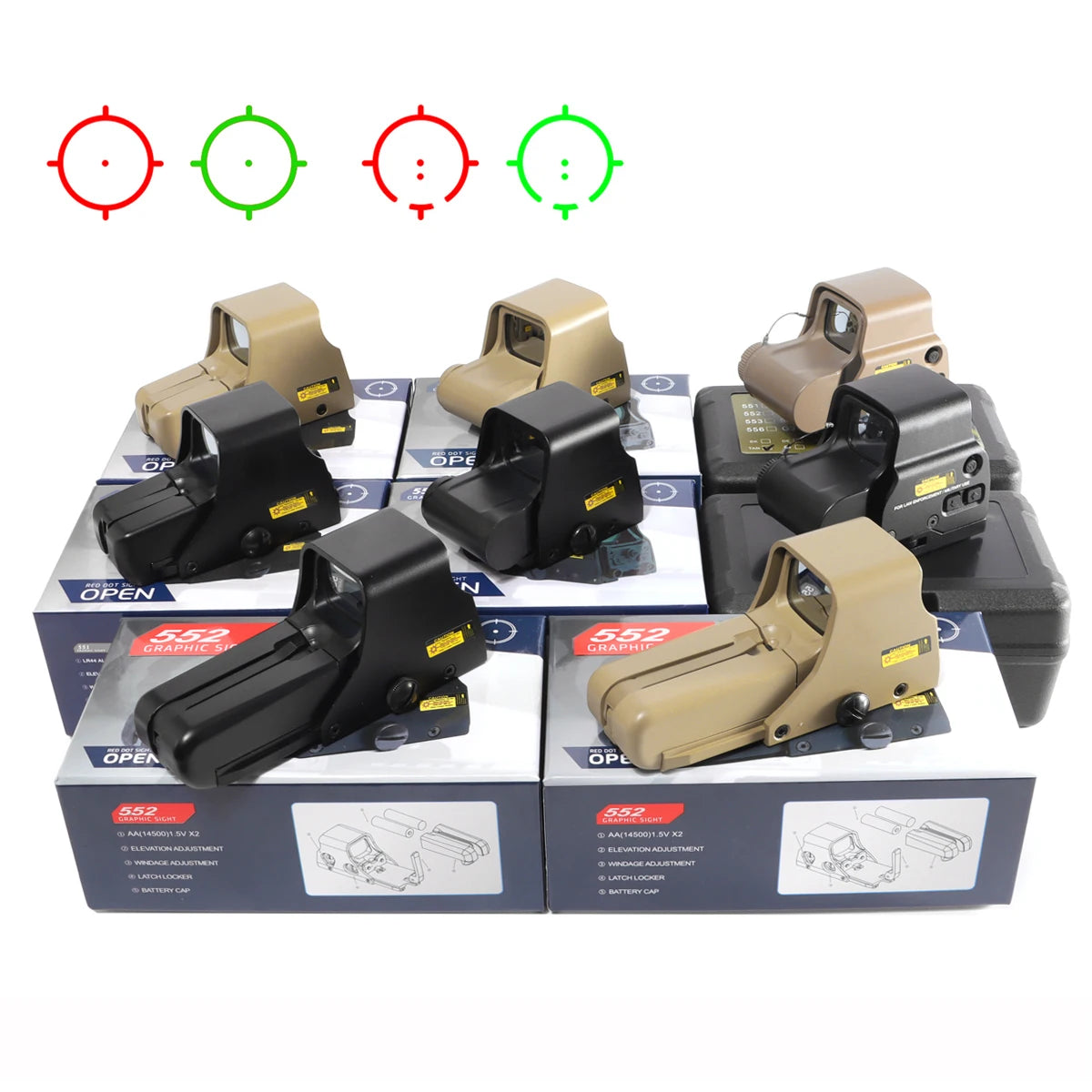 Bestsight Holographic Reflex Sight 551 552 553 558 20mm Mount
