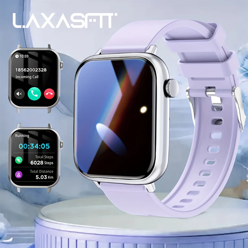 LAXASFIT Waterproof Smartwatch With Bluetooth Calling And Voice Assistant Features